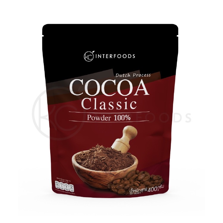 ผงโกโก้ 100% สูตรคลาสสิก 400 กรัม (Cocoa Powder 100%)