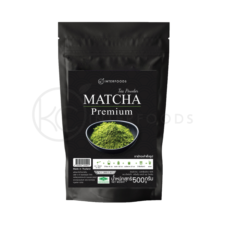 ผงมัทฉะ Premium Matcha Green Tea 100% (ขนาด 500 กรัม)